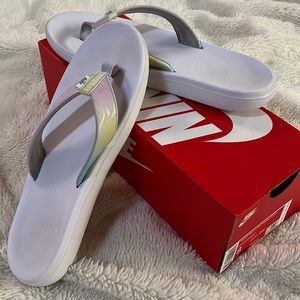 Nike White Flip Flops